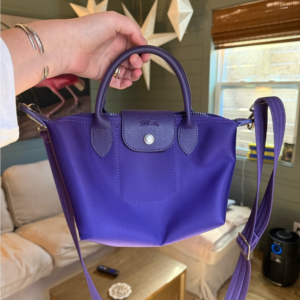 SOLD Longchamp Le Pliage Neo Nylon Purple with Strap